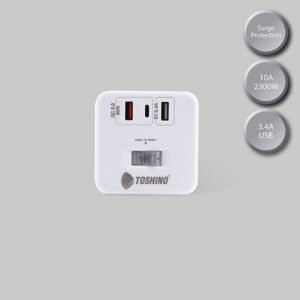 [ข้อเสนอพิเศษวันนี้เพียง 35 บาทเท่านั้น]toshino-Power Strip-CU20PD-2M